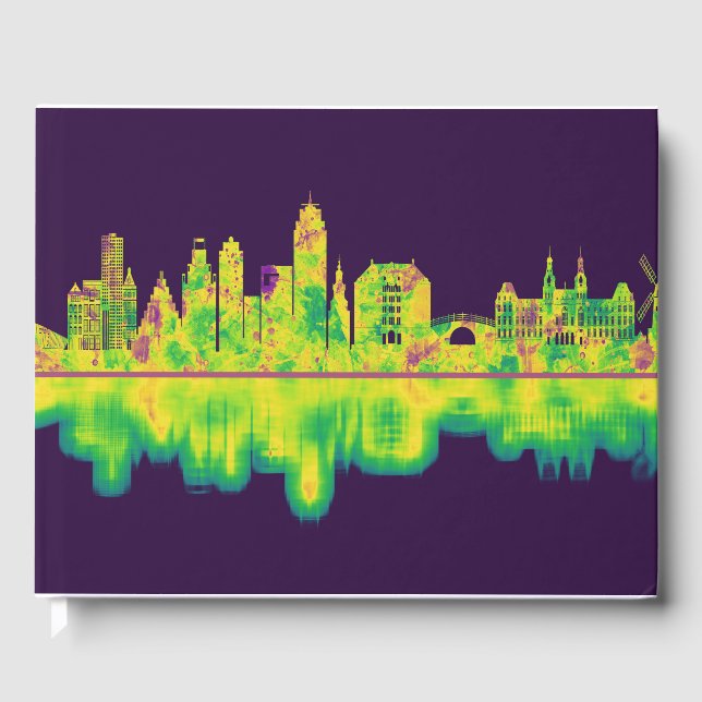 Livro De Visitas Amsterdam Netherlands Skyline (Frente)