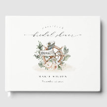 Âncora Náutica Roda Folhagem Floral Chá de Noiva