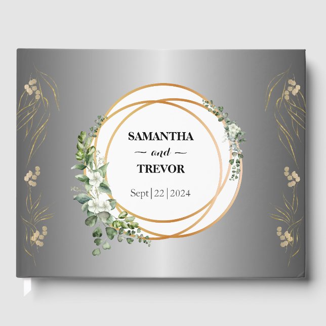 Livro De Visitas Anéis e Folhagem de Ouros Gelados Botânicos (Frente)