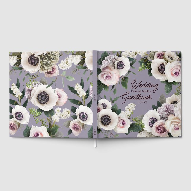 Livro De Visitas Anêmona Branca na Gota Cinzenta do Norte (Completo)