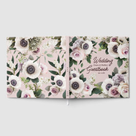 Livro De Visitas Anêmona Branca sobre Giz Malva