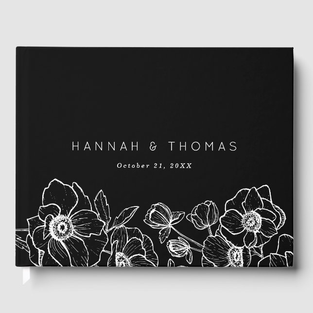 Livro De Visitas Anemone Buquê Wedding (Frente)