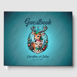 Livro De Visitas Animada e convidativa ilustração de Natal