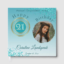 Aniversário de 21 anos com foto personalizada em a