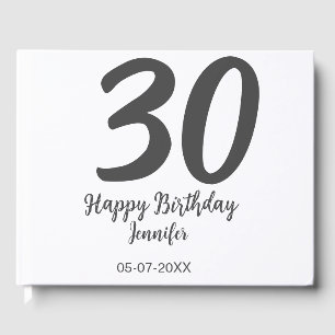 Livro De Visitas aniversário de 30 anos adicionar nome data ano ano