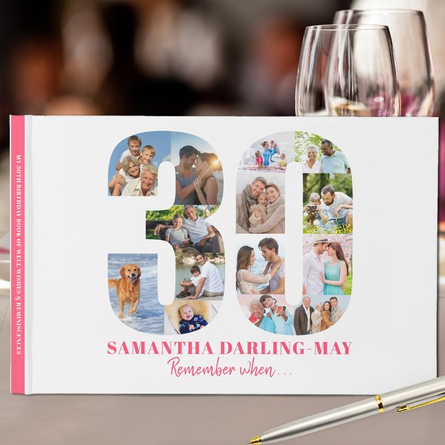 Livro De Visitas aniversário de 30 anos Lembre-se quando ... Colage (Criador carregado)