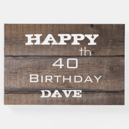 Livro De Visitas Aniversário de 40 anos Russo Moderno Único Persona