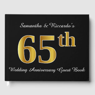 Livro De Visitas Aniversário de casamento Dourado do olhar 65th do