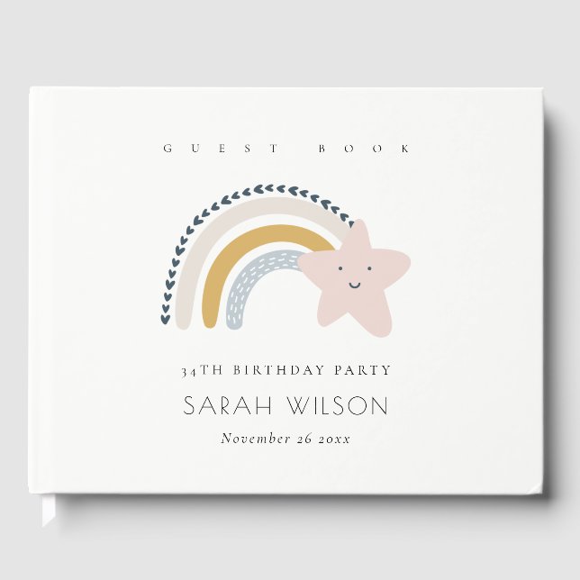 LIVRO DE VISITAS ANIVERSÁRIO DE CRIANÇA DE ESTRELA AZUL AZUL AZUL A (Frente)