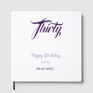 Livro De Visitas Aniversário de trinta 30º nome data estilo roxo pa