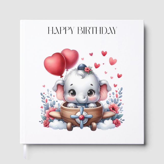Livro De Visitas Aniversário do Elefante Voador (Frente)