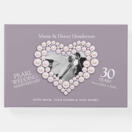 Livro De Visitas Aniversário Fotos de casamento Pearl 30 anos