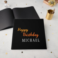 Aniversário Seu Nome Minimalista Moderno