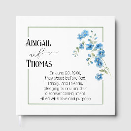 Livro De Visitas Anniversary Party Blue Flowering Branch