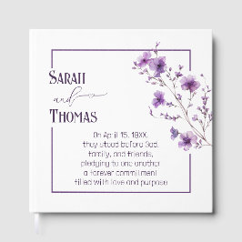 Livro De Visitas Anniversary Party Purple Flowering Branch