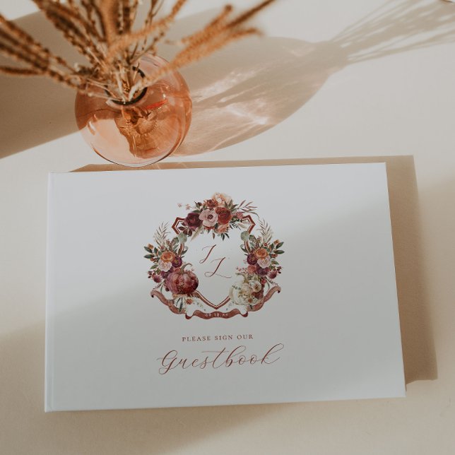 Livro De Visitas Apaixonado | Autumn Blooms Crest (Criador carregado)