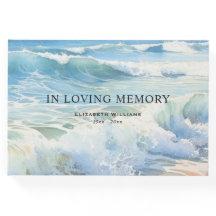 Aquarela Praia Mar Oceano Ondas Rolantes Funeral