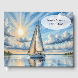 Livro De Visitas Aquarela Velero Para Serviço Memorial