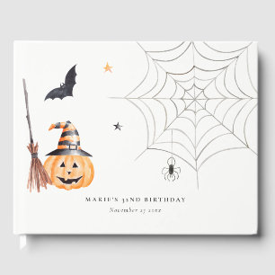 Livro De Visitas Aranha-Aranha-da-abóbora-de-bruxa-de-bruxa-abobori