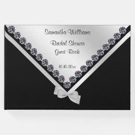 Livro De Visitas Arco de Ouros Glitzy e Chá de panela de Prata