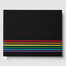 Livro De Visitas Arco-íris Moderno a Preto