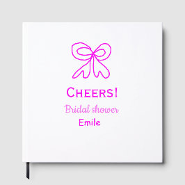 Livro De Visitas Arco púrpura rosa para chá de noiva com nome 