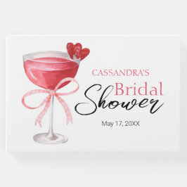 Livro De Visitas Arco Rosa Moderno Cocktail