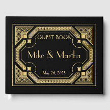 Art Deco Weding Guest Book