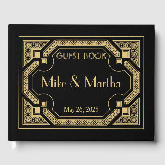 Livro De Visitas Art Deco Weding Guest Book