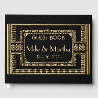 Livro De Visitas Art Deco Weding Guest Book