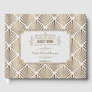 Livro De Visitas Arte Deco 1920 Branco Gatsby Casamento
