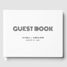 Livro De Visitas Arte Deco Geométrico Retro Casamento