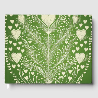 Livro De Visitas Arte Digital Lithografia Vintage Verde #4