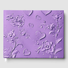 Livro De Visitas Arte Digital Litografia Vintage de Lavanda #1