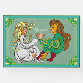 Livro De Visitas Arte verde amante celta irlandês