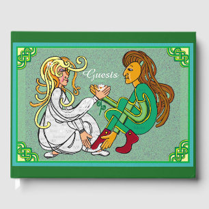 Livro De Visitas Arte verde do knotwork dos amantes celtas