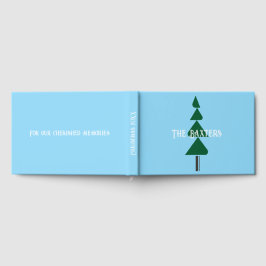 Livro De Visitas Árvore de Natal Verde Chic Minimalista Abstrata