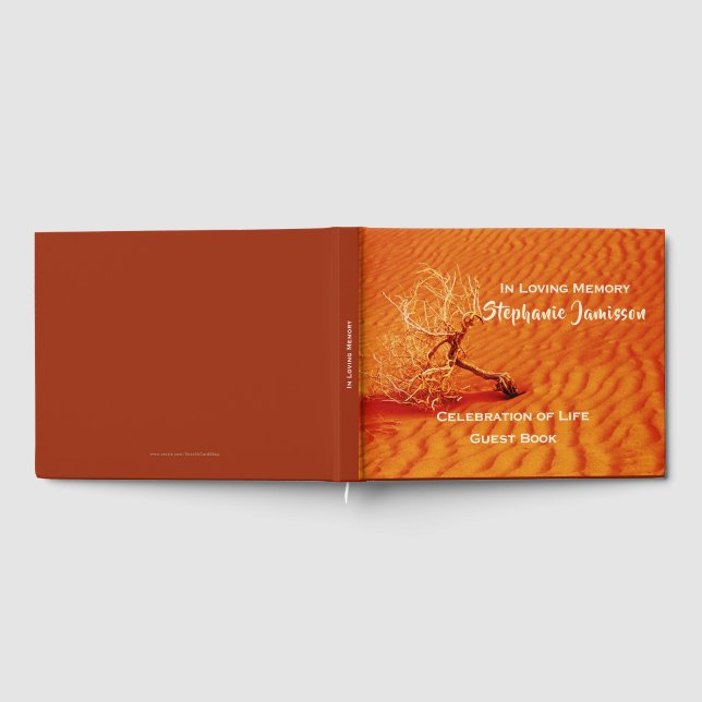 Livro De Visitas Árvore solitária na Areia Vermelha do Deserto, Cel (Completo)