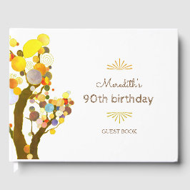 Livro De Visitas Árvores Whimsical Milestone Aniversário