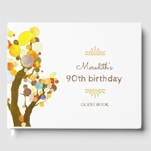 Livro De Visitas Árvores Whimsical Milestone Aniversário