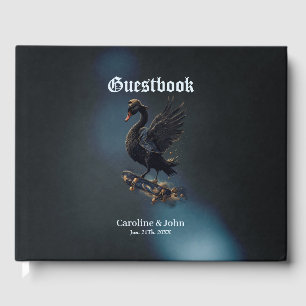 Livro De Visitas Asas de liberdade o cisne negro no skate.