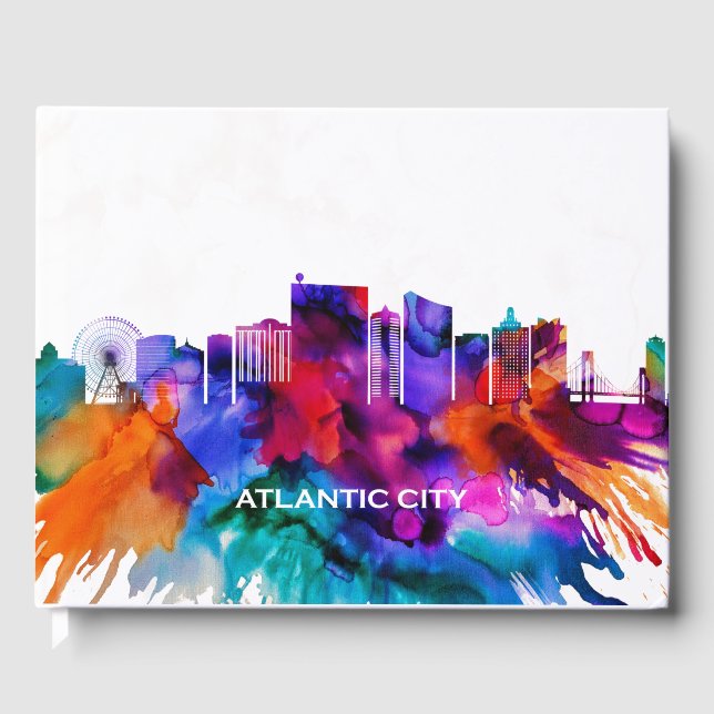 Livro De Visitas Atlantic City Skyline (Frente)