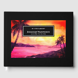 Livro De Visitas Atmosfera Funerária Tropical Beach Sunset