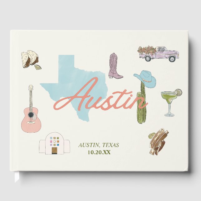 Livro De Visitas Austin, Casamento TX (Frente)