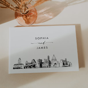 Livro De Visitas Austin Skyline Wedding Guest Book