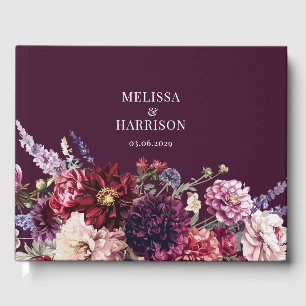 Livro De Visitas Autumn Flower Dahlia Dark