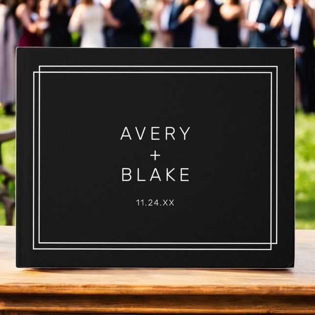 Livro De Visitas AVERY Modern Dark Black Wedding (AVERY Modern Dark Black Wedding Guest Book)