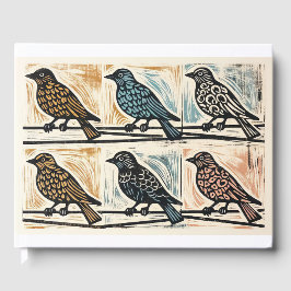 Livro De Visitas Aves Num Fio