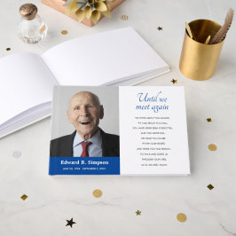 Livro De Visitas Azul Até Nos Encontrarmos De Novo Foto Memorial