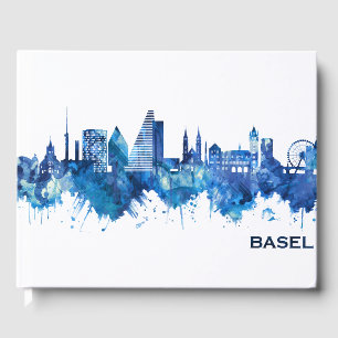 Livro De Visitas Azul Skyline de Suiça Basileia